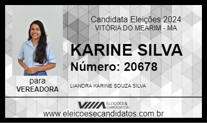 Candidato KARINE SILVA  2024 - VITÓRIA DO MEARIM - Eleições