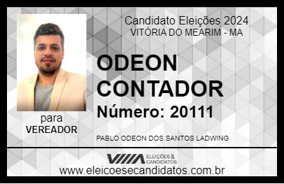 Candidato ODEON CONTADOR 2024 - VITÓRIA DO MEARIM - Eleições