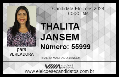 Candidato THALITA JANSEM 2024 - CODÓ - Eleições