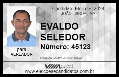 Candidato EVALDO SELEDOR 2024 - JOÃO LISBOA - Eleições