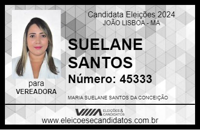 Candidato SUELANE SANTOS 2024 - JOÃO LISBOA - Eleições