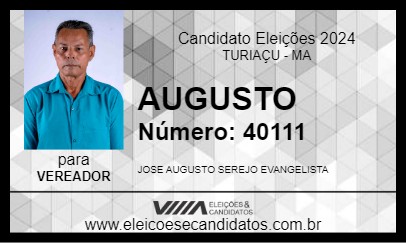 Candidato AUGUSTO 2024 - TURIAÇU - Eleições