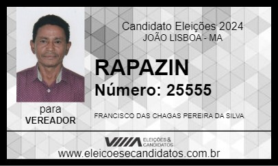 Candidato RAPAZIN 2024 - JOÃO LISBOA - Eleições