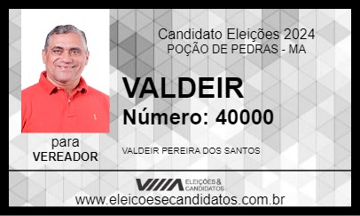 Candidato VALDEIR 2024 - POÇÃO DE PEDRAS - Eleições