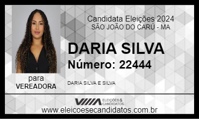 Candidato DARIA SILVA 2024 - SÃO JOÃO DO CARÚ - Eleições