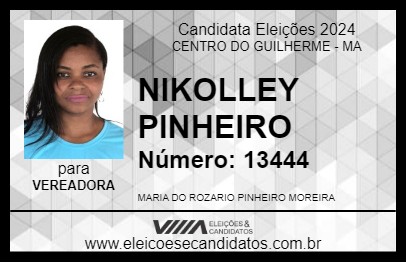 Candidato NIKOLLEY PINHEIRO 2024 - CENTRO DO GUILHERME - Eleições