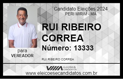 Candidato RUI RIBEIRO CORREA 2024 - PERI MIRIM - Eleições