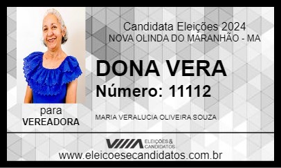 Candidato DONA VERA 2024 - NOVA OLINDA DO MARANHÃO - Eleições