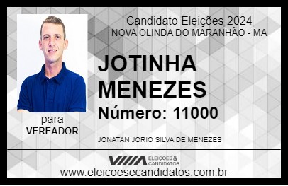 Candidato JOTINHA MENEZES 2024 - NOVA OLINDA DO MARANHÃO - Eleições