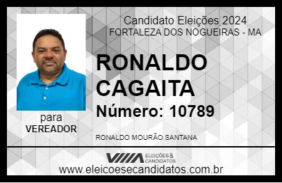 Candidato RONALDO CAGAITA  2024 - FORTALEZA DOS NOGUEIRAS - Eleições