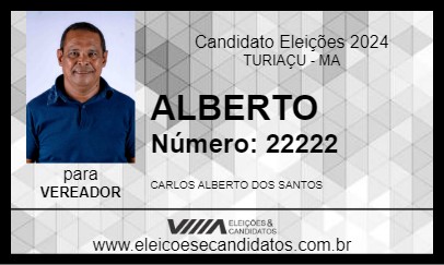 Candidato ALBERTO DE PORTO SANTO 2024 - TURIAÇU - Eleições