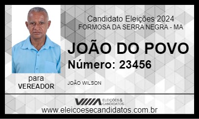 Candidato JOÃO DO POVO 2024 - FORMOSA DA SERRA NEGRA - Eleições