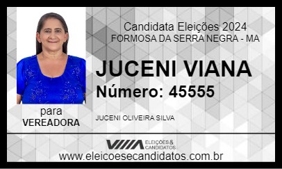 Candidato JUCENI VIANA 2024 - FORMOSA DA SERRA NEGRA - Eleições