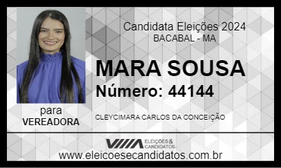 Candidato MARA SOUSA 2024 - BACABAL - Eleições