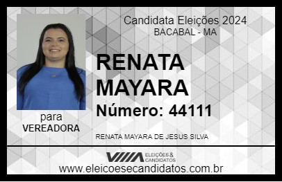 Candidato RENATA MAYARA 2024 - BACABAL - Eleições