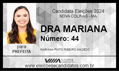 Candidato DRA MARIANA 2024 - NOVA COLINAS - Eleições