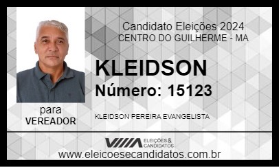 Candidato KLEIDSON 2024 - CENTRO DO GUILHERME - Eleições