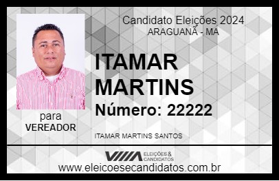 Candidato ITAMAR MARTINS 2024 - ARAGUANÃ - Eleições