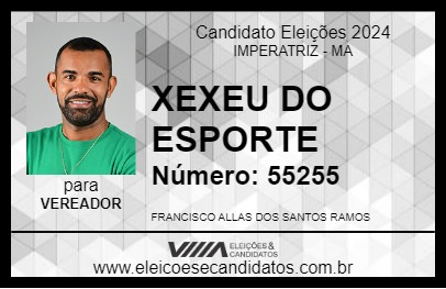 Candidato XEXEU DO ESPORTE 2024 - IMPERATRIZ - Eleições