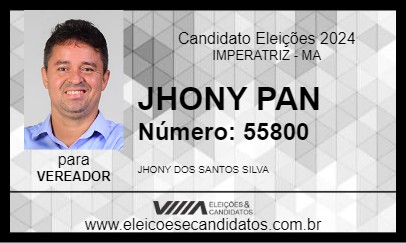 Candidato JHONY PAN 2024 - IMPERATRIZ - Eleições