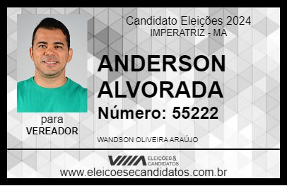 Candidato ANDERSON ALVORADA 2024 - IMPERATRIZ - Eleições