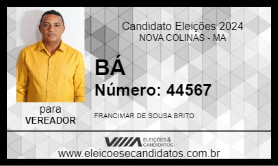 Candidato BÁ 2024 - NOVA COLINAS - Eleições