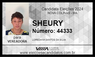 Candidato SHEURY 2024 - NOVA COLINAS - Eleições