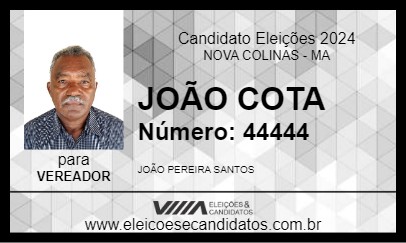 Candidato JOÃO COTA 2024 - NOVA COLINAS - Eleições