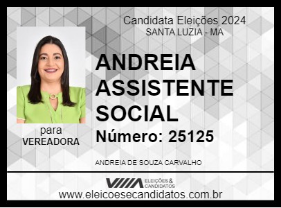 Candidato ANDREIA ASSISTENTE SOCIAL 2024 - SANTA LUZIA - Eleições