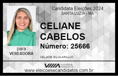 Candidato CELIANE CABELOS 2024 - SANTA LUZIA - Eleições