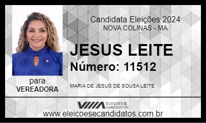 Candidato JESUS LEITE 2024 - NOVA COLINAS - Eleições