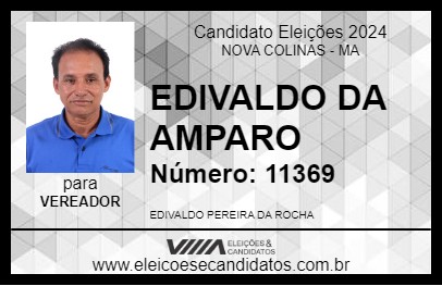 Candidato EDIVALDO DA AMPARO 2024 - NOVA COLINAS - Eleições