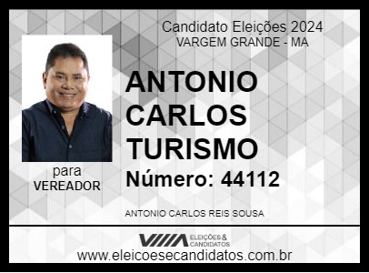 Candidato ANTONIO CARLOS TURISMO 2024 - VARGEM GRANDE - Eleições