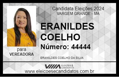 Candidato ERANILDES COELHO 2024 - VARGEM GRANDE - Eleições