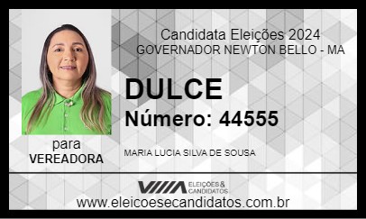 Candidato DULCE 2024 - GOVERNADOR NEWTON BELLO - Eleições