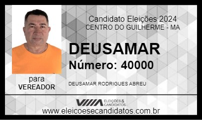 Candidato DEUSAMAR 2024 - CENTRO DO GUILHERME - Eleições