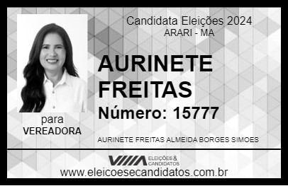 Candidato AURINETE FREITAS 2024 - ARARI - Eleições