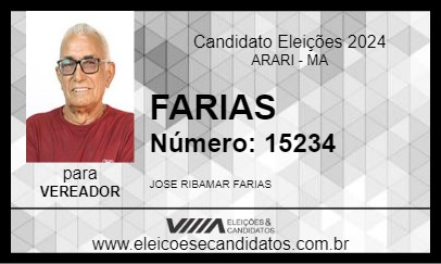 Candidato FARIAS 2024 - ARARI - Eleições