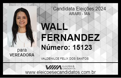 Candidato WALL FERNANDES 2024 - ARARI - Eleições