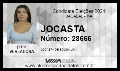 Candidato JOCASTA 2024 - BACABAL - Eleições