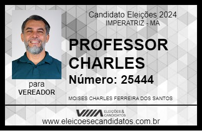 Candidato PROF. CHARLES 2024 - IMPERATRIZ - Eleições