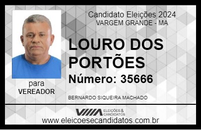 Candidato LOURO DOS PORTÕES 2024 - VARGEM GRANDE - Eleições