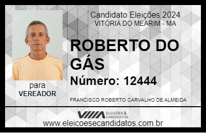 Candidato ROBERTO DO GÁS 2024 - VITÓRIA DO MEARIM - Eleições