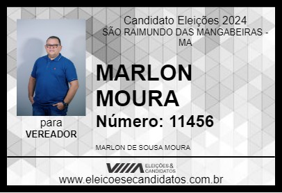 Candidato MARLON MOURA 2024 - SÃO RAIMUNDO DAS MANGABEIRAS - Eleições