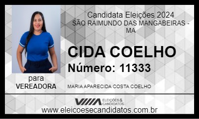 Candidato CIDA COELHO 2024 - SÃO RAIMUNDO DAS MANGABEIRAS - Eleições