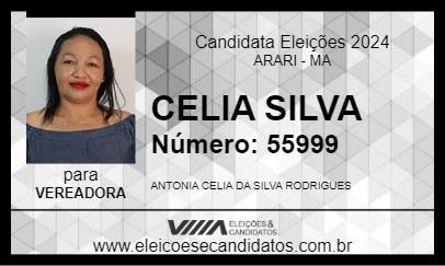 Candidato CELIA SILVA 2024 - ARARI - Eleições