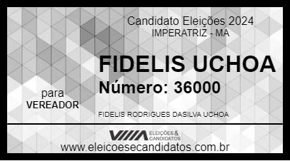 Candidato FIDELIS UCHOA 2024 - IMPERATRIZ - Eleições