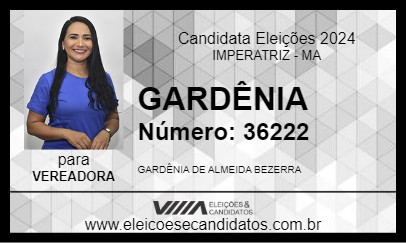 Candidato GARDÊNIA 2024 - IMPERATRIZ - Eleições