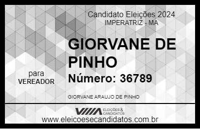 Candidato GIORVANE DE PINHO 2024 - IMPERATRIZ - Eleições