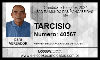 Candidato TARCISIO 2024 - SÃO RAIMUNDO DAS MANGABEIRAS - Eleições